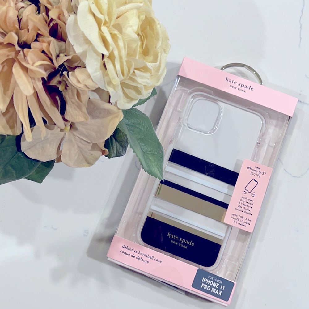 NWT Kate spade striped iPhone 11 pro Max case